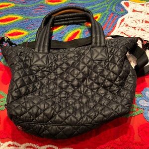 Authentic MZ Wallace travel/work bag. Black nylon with crossbody strap